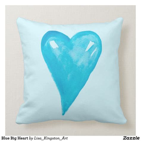 Sky blue magical heart pillow